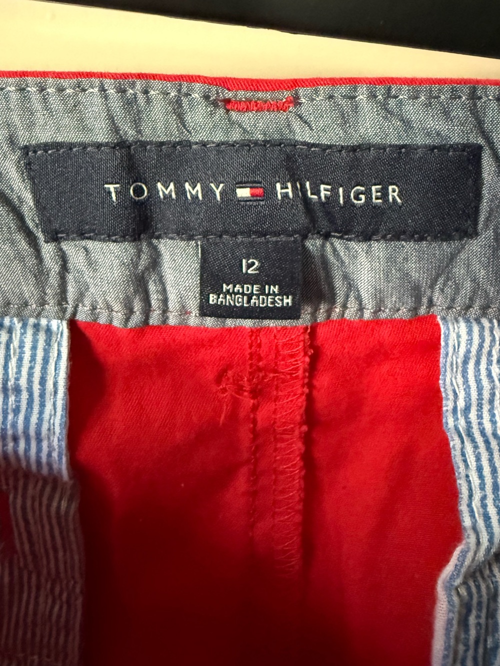 Tommy Hilfiger Red Cotton Chino Bermuda Shorts - Picture 4 of 5